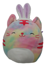 Squishmallows Easter Cat Plush With Bunny Ears pink blue yellow purple tie dye - £15.47 GBP