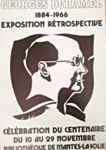 Georges Duhamel - Affiche Originale D&#39;exposition - Poster - Centenaire - 1984 - £104.66 GBP