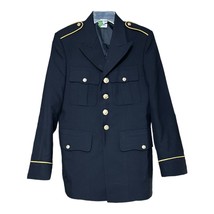 US Army DSCP Bremen-Bowdon Mens Blue Wool Dress Coat Suit Jacket Size 35R - £15.73 GBP