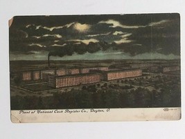 National Cash Register Co Plant Dayton OH at Night Postcard Illustrated 1910 - £12.01 GBP