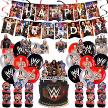 Wrestling Birthday Party Decoration, Wrestling Boxing Match Party Supplies - £27.09 GBP