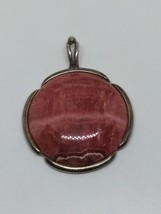 Vintage Sterling Silver 925 Red Stone Pendant - £35.40 GBP