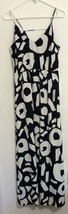 Loft Women’s Navy / White Abstract Print Wrap Back Maxi Dress - Size 2  ... - £22.27 GBP