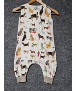 little unicorn Cotton Muslin Sleeper Romper -WOOF Size XL 18-24 months - €52,26 EUR