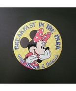 Vtg Disney Breakfast in the Park Minnie Mouse &amp; Friends 3&quot; Button Pin Pi... - £7.87 GBP