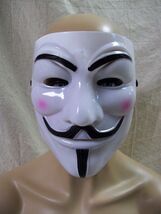 Economy V For Vendetta Costume Face Mask Guy Fawkes Crowd Disguise Rogue... - $12.41 CAD
