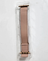 Pink Genuine Leather Band For Apple Watch 38/40/41mm Hook Loop Close Adj... - $6.91