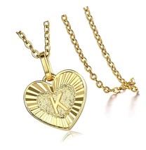 Heart Love Initial Letter A to Z Alphabet Pendant - £38.35 GBP