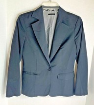 Sisley Womens Sz 6 42 Black Suit Coat Jacket Blazer One Button Lined  - £29.51 GBP