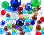 145Pcs Colorful Marbles Bulk, Glass Marbles With Marble Jar Assorted Siz... - $23.99