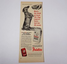 Friskies Dog Food Dackel Zeitschrift Ad Aufdruck Design Werbung - £22.00 GBP