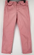 Calvin Klein Jeans Womens 6 Pink Classic Mid Rise Embroidered Skinny Cro... - $21.77