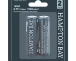 Hampton Bay Lithium Phosphate 3.7-Volt 1000mAh Rechargeable Solar Batter... - $13.00