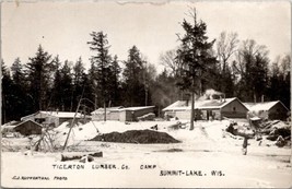 Wisconsin Tigerton Lumber Co Camp Summit-Lake CJ Ruppenthal Photo Postcard W16 - £29.85 GBP