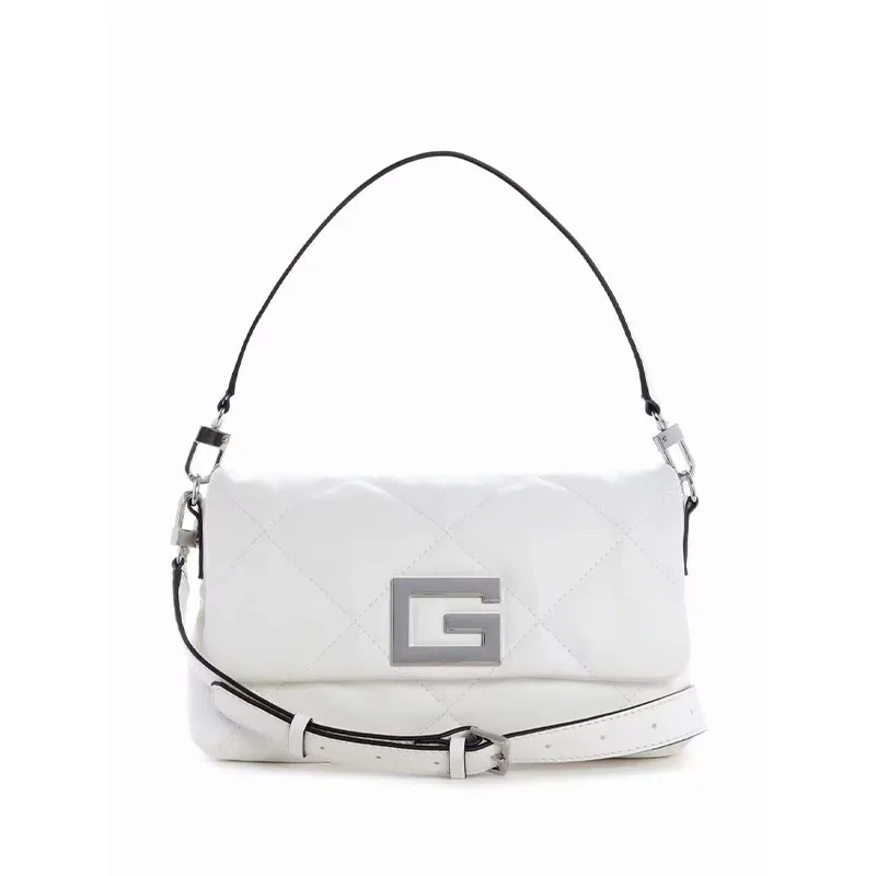 Women&#39;s bag brand design rhombus zipper shoulder bag fashion letter soli... - $68.20