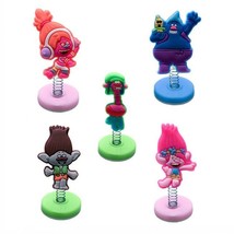 Trolls Birthday Cake Spring Doll Toppers 1/4&quot;X 1-1/2&quot; (5 - pc Set) - £7.84 GBP