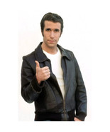 Happy Days Henry Winkler Fonzie Black Leather Jacket Coat - £55.68 GBP - £79.55 GBP
