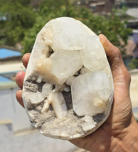 6" Apophyllite &amp; Stilbite Geode Egg Crystal 1140g India Mineral Display ... - $146.58