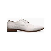 25630-100 Stacy Adams Tedesco Cap Toe Oxford Lizard Leather Dress Shoes White image 3
