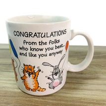Hallmark Cards Congratulations 12 oz Coffee Mug Shoebox Greetings Vintag... - $12.86