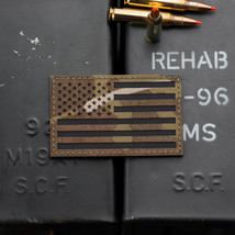 US Flag Reflective Cordura Morale Patch - Hook Backed - £7.01 GBP