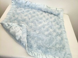 Bearington Baby Security Blanket Lovey Light Blue Satin Swirl Blankie - £15.41 GBP