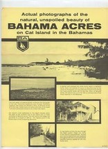 Bahama Acres Real Estate Investment Brochures 1950&#39;s Cat Island The Bahamas - £45.04 GBP
