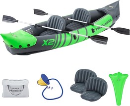 2 Person Inflatable Kayak Set Blow Up Kayak Foldable Paddle Boat With Adjustable - $148.97