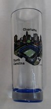 Charlotte North Carolina Colorful Tall Double Shot Glass Stadium Cityscape - $94.99 MXN
