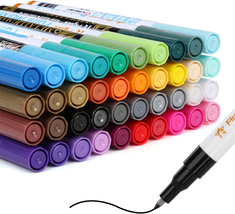 Acrylic Paint Pens for Easter Eggs, 28 Colors Acrylic Paint Markers for Rock  - £17.01 GBP