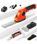 Hedge Shears, Hedge Clippers, Grass Cutter With Pruning Scissor, Recharg... - $852.57 MXN