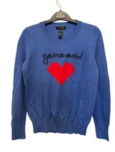 AQUA Cotton Blue Crewneck &quot;Game On!&quot; Sweater Size XSmall - $19.79