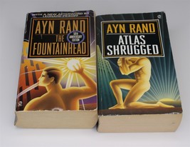 Ayn Rand Lot of 2 Books - Atlas Shrugged + The Fountain Head (Paperback) - £7.43 GBP