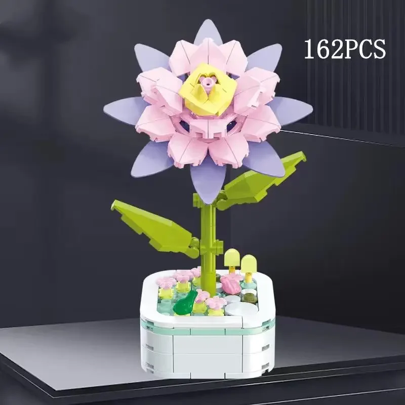 Perpetual Bouquet Tulip Flower Building Block 3D Model Home -No Box C5 - £9.36 GBP