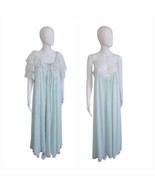 Vintage Miss Elaine Long Nightgown Peignoir Robe Set S USA mint Green - $49.50