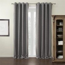 Iyuego Contemporary Grey Solid Grommet Top Blackout Curtain Draperies, 72&quot; W X - £39.24 GBP