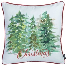 18&quot; Green and White Christmas Tree Throw Pillow Cover - $1,210.54 MXN