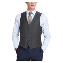 Men's Renoir Suit Vest V-neck Adjustable Strap 5Button 2Pockets 202-1 Charcoal image 2