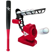 Pitching hine Combo Set - 1 Electronic Pitching hine with 5-ball feeder, 1 24&quot; t - £100.34 GBP