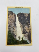Vintage Linen Postcard Yosemite Falls Yosemite National Park 1948 - £3.94 GBP