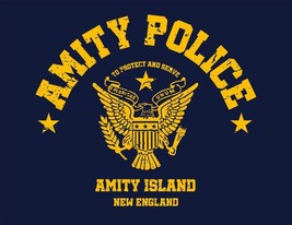 JAWS MOVIE TShirt Amity Police T-Shirt Mens Womens Kids Horror Movie Tee Shirt  - £10.12 GBP