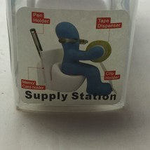 Supply Station Tape Dispenser Pen Memo Clip Holder Office Desk Toilet Humor - £15.81 GBP