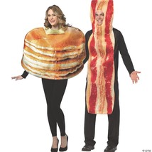 Pancakes &amp; Bacon Adult Couples Costume Breakfast Food Funny Halloween GC10199 - £66.66 GBP