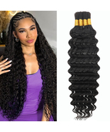 Human Braiding Hair for Boho Braids 120g Deep Wave Bulk Human Hair for B... - $46.05+