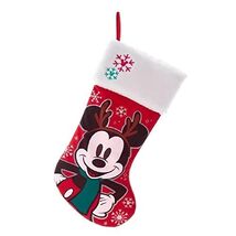 Kurt Adler Disney Mickey with Embroidered Cuff Stocking 19 Inch Multicolor - $21.76