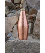 Hammered Vintage Pure Copper Water Bottle With Brass Knob , Ideal Drinkw... - €91,50 EUR