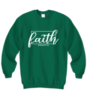 Religious Sweatshirt Faith Ephesians 2:8 Green-SS  - £22.34 GBP
