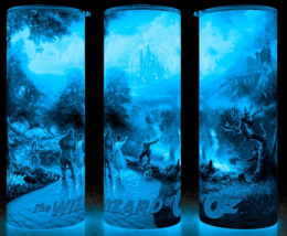 Glow in the Dark Wizard of Oz Painting Style Classic Cup Mug Tumbler 20oz - $22.72