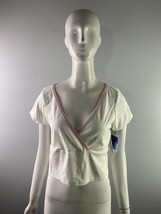 NWT Abound Womens V-Neck Short Sleeve Pajama Top Ivory Size L - £9.35 GBP