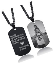 Personalized Stainless Steel Dogtag Necklace for - $55.10